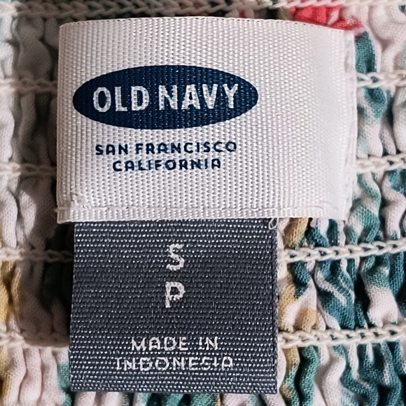 Old Navy Women's Small Petite Pink & Green Spaghetti Strap Sundress Mini Dress - Picture 7 of 7